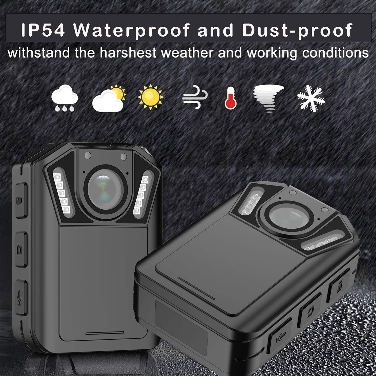 Cam - Guard - Mini Audio with Waterproof Law 128GB Security Home Wearable Vision 1440P Body for Camera Enforcement Camcorder RONY and Police Night Body with Body Recording Video
