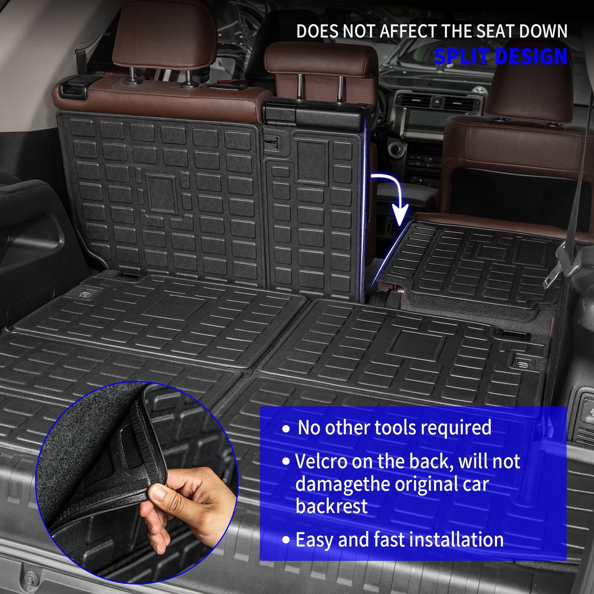 4Runner Trunk Mat Cargo 2013-2023 Liner Cargo Toyota Floor Seats 7 Mats Mat Accessories Fit