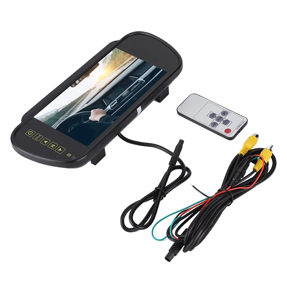 Rearview Monitor Auto Bracket 7inch Mirror View LCD Car Dimming Mirror- With Rearview Camera Car Lsaardth Rear