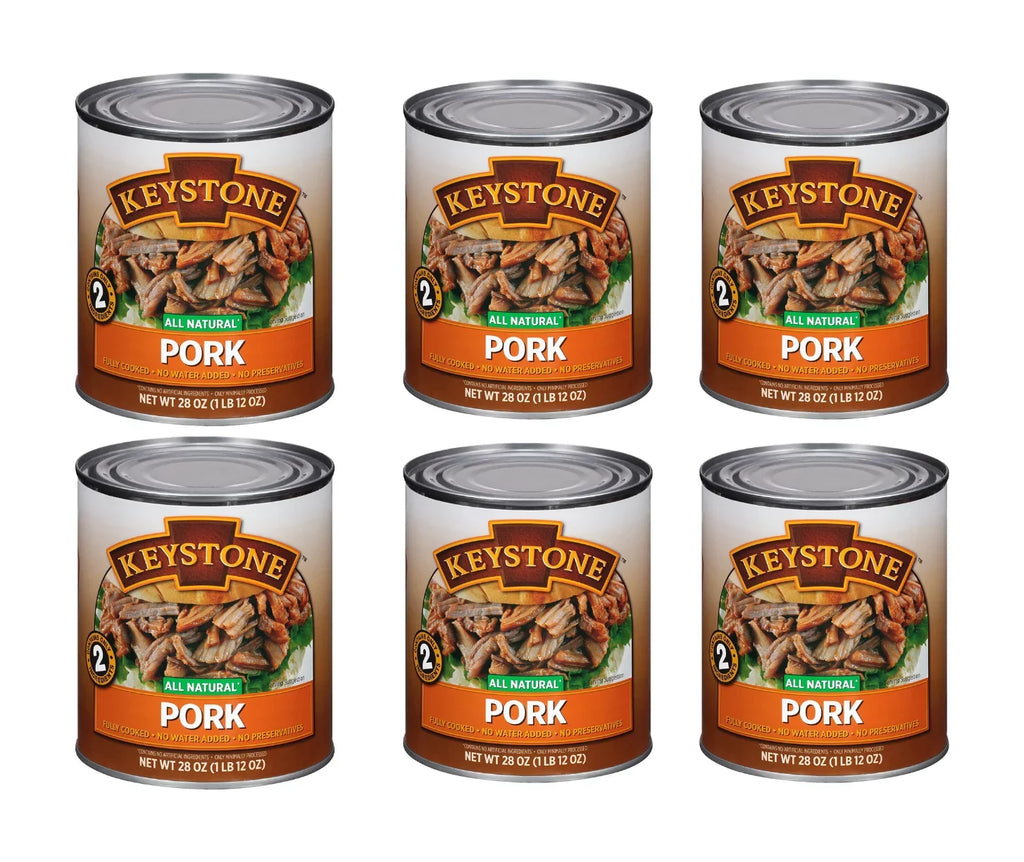 Pork Can Pack) Ready (6 Camping oz Emergency ✅ ✅ All Food Keystone Survival Natural Hiking and Cans Eat 28 to For Backpacking