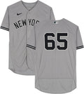 Cleveland York #65 vs. Yankees Jersey New October Certified 2022 - Gray Authentic 16, on Indians Player-Worn Fanatics Nestor Cortes