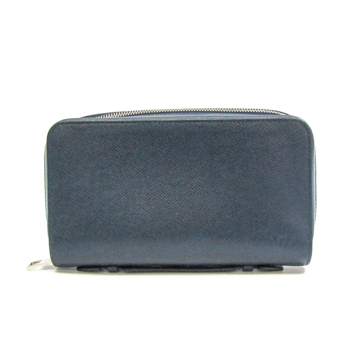 M64019 Men's Leather Taiga Wallet Long Taiga Zippy Blue Vuitton Louis Navy (bi-fold) XL Pre-Owned (Good)