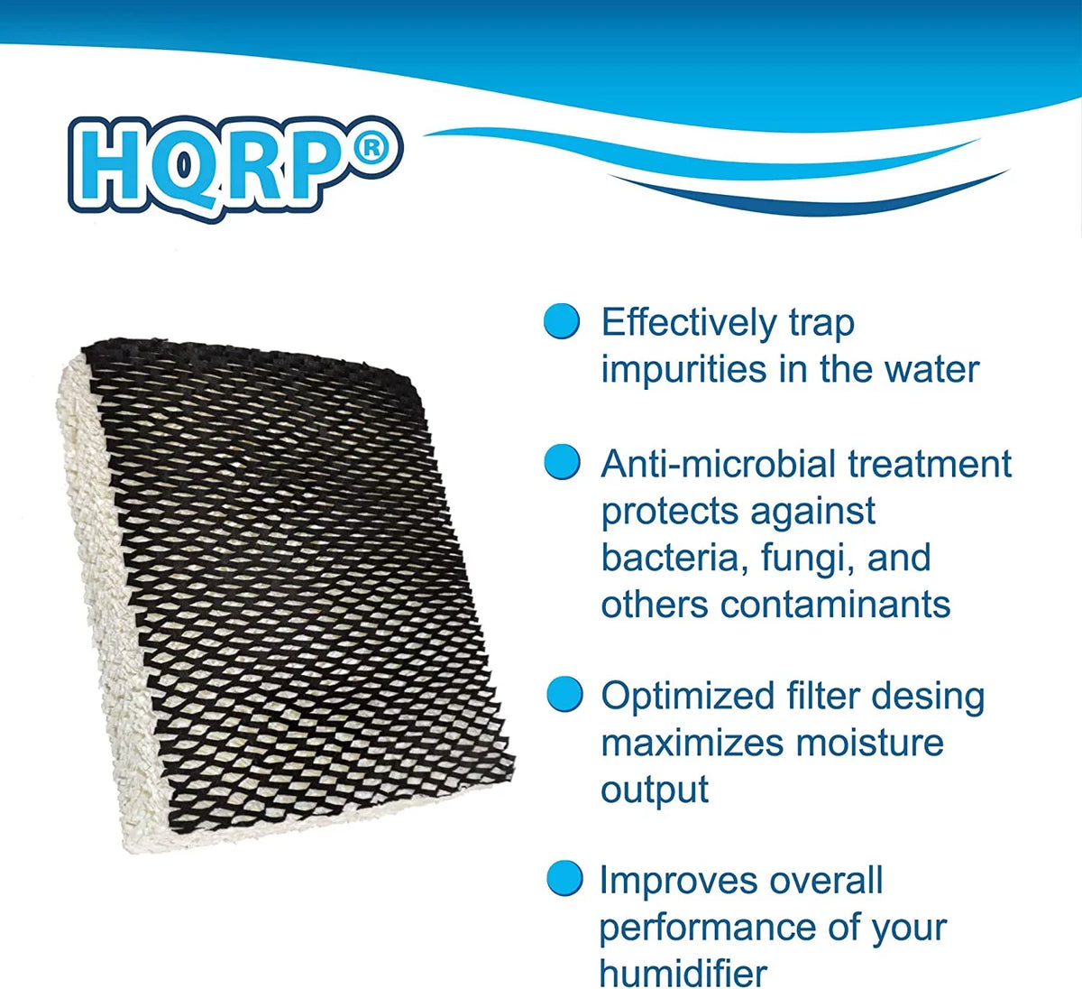 CBW9 / HQRP 900X Bionaire Filter / Holmes / 900CS 900 Humidifier for Replacement 4-Pack Wick