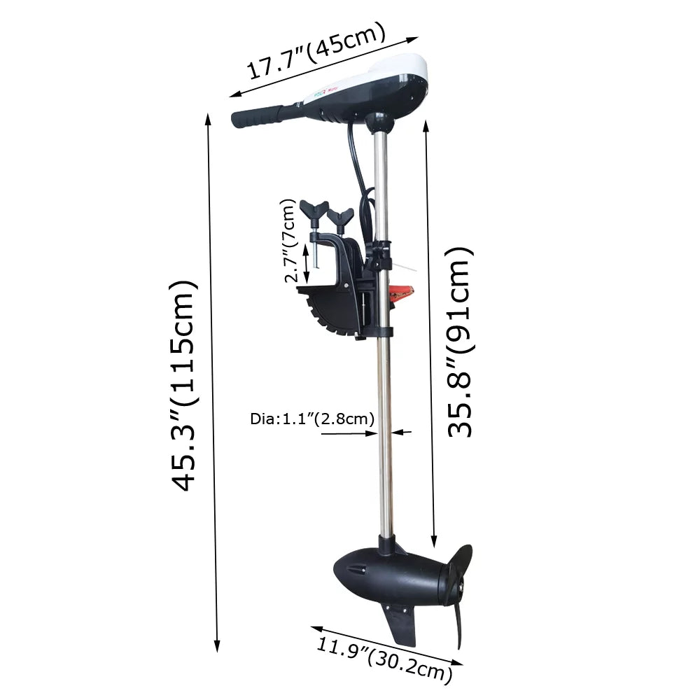 Outboard Motor Electric Outboard 24V Thrust Trolling Motor 240lbs Saltwater PreAsion Electric Engine