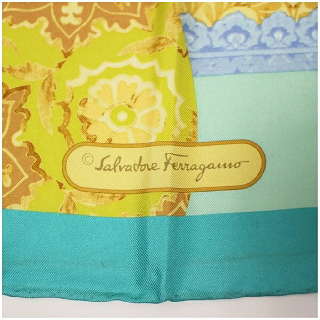 Women's Salvatore (Like Silk Ferragamo Scarf Tapestry Muffler Pre-Owned New)