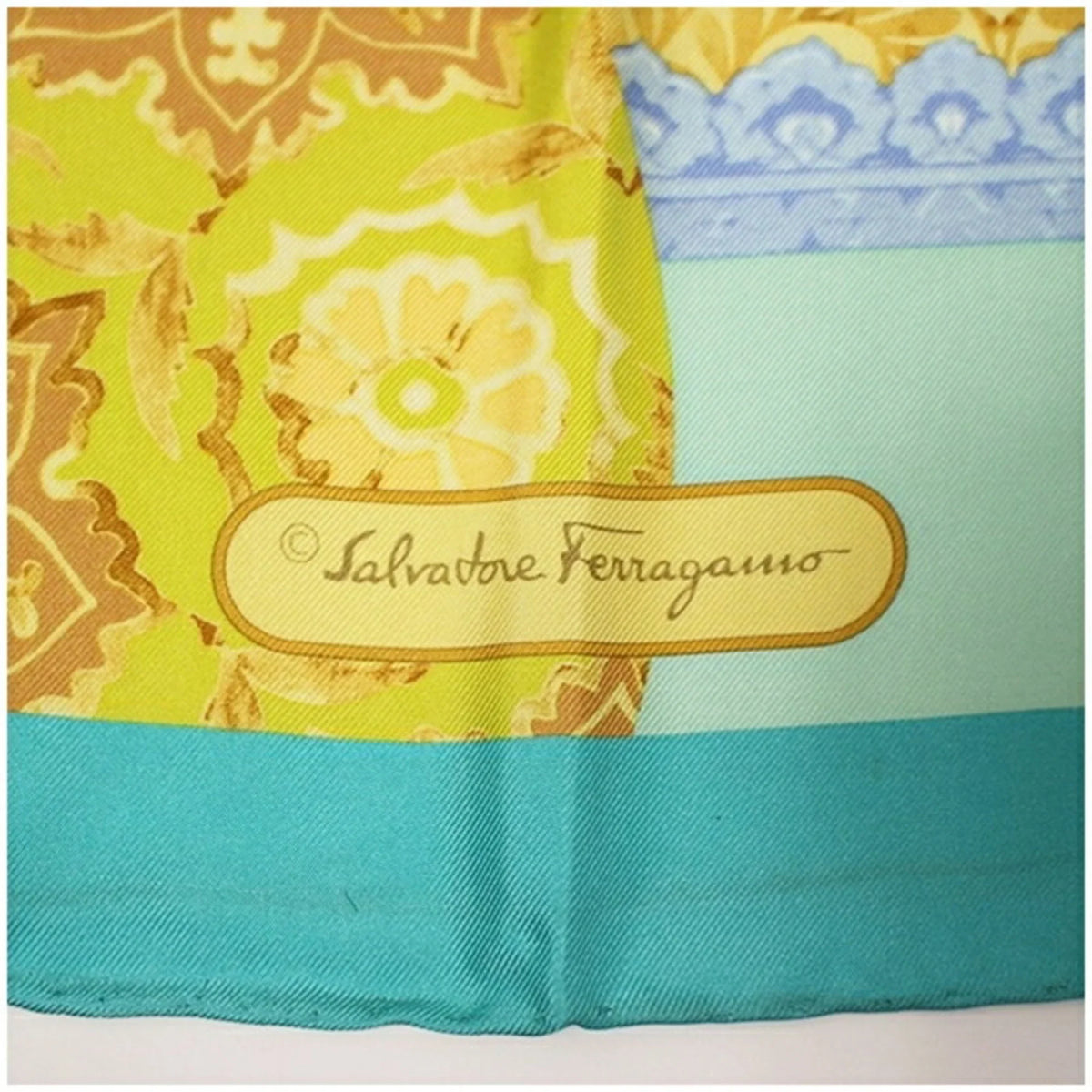 Women's Salvatore (Like Silk Ferragamo Scarf Tapestry Muffler Pre-Owned New)