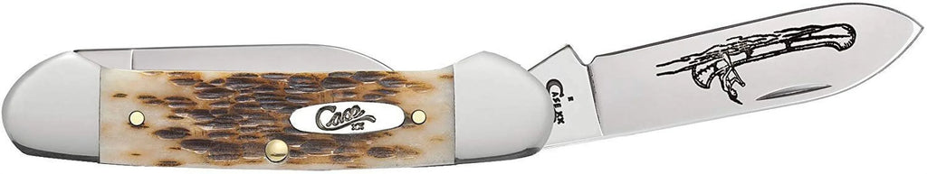 Case CV Pocket Amber Canoe Knife Bone