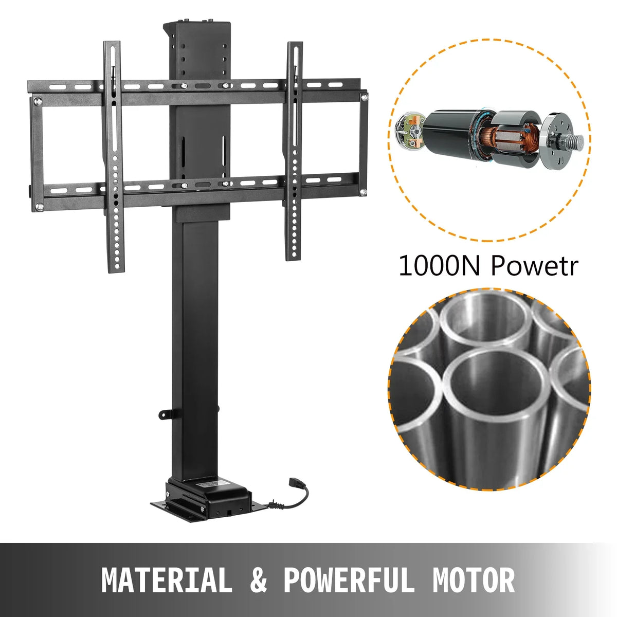70” Adjustable New w/ TVs Lift Height for Motor TV Remote 32” Controller ~ BENTISM