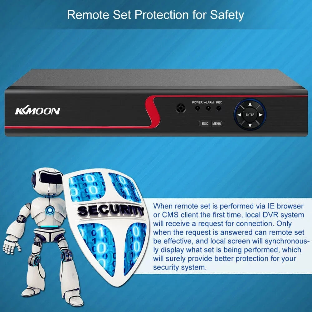 Definition Set Full Video 8 and Office System Phone High for P2P Remote Recording Recorder Monitoring Camera Home KKmoon DVR