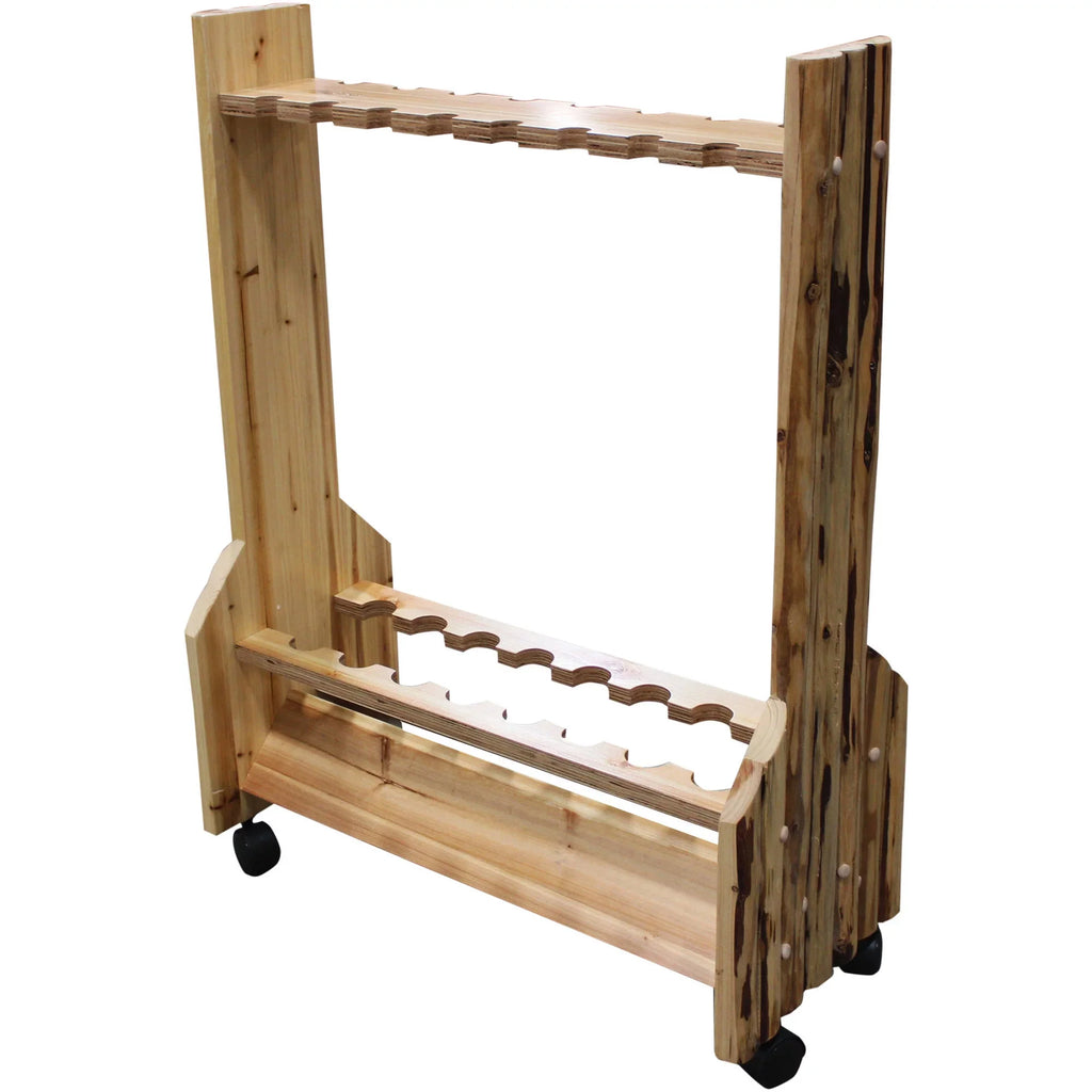 Rush Rolling Rack Double Sided Storage 16 Fishing Rod Creek Creations