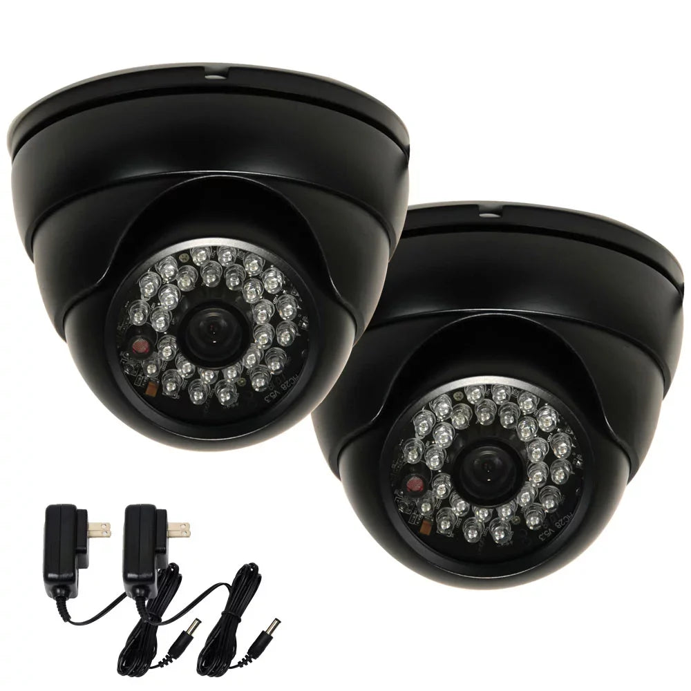 Angle VideoSecu Camera inch IR 1/3 Night SONY Day Lens 600TVL Built-in CCD 2 Pack 3.6mm Supply bwi Power Effio Security with Wide 2