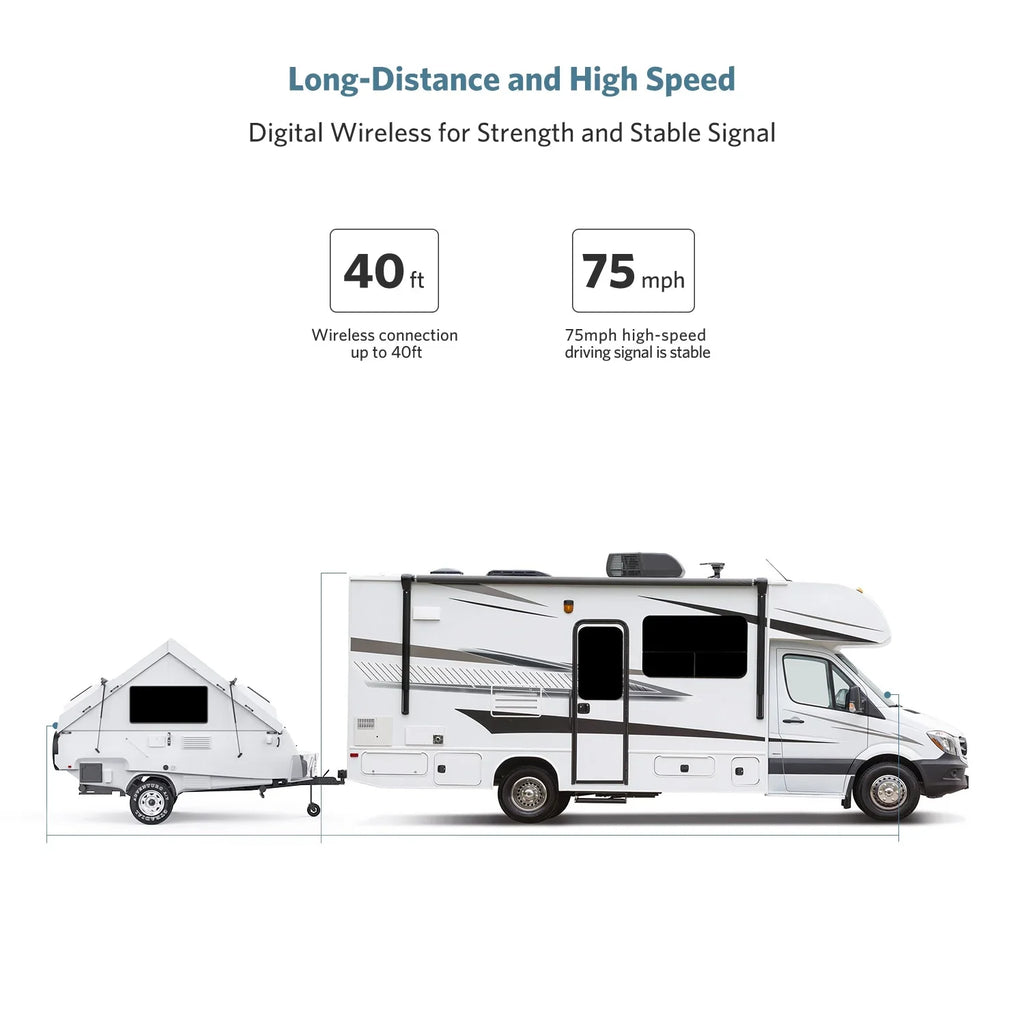 Wireless Waterproof Camera High-Speed HD Rear Lines Backup 7" Kit, Observation IR Reversing RV/ Camper/Semi-Trailer/Tractor with Cameras Monitor Trailers/ for Vision Night View Parking with