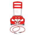 Portable Cart Luggage Collapsible Red Folding Trolley Push Truck Dolly Aluminium Hand