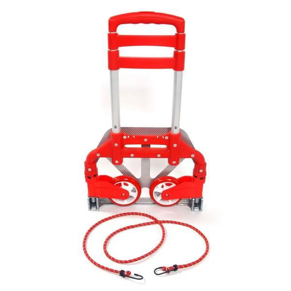 Portable Cart Luggage Collapsible Red Folding Trolley Push Truck Dolly Aluminium Hand