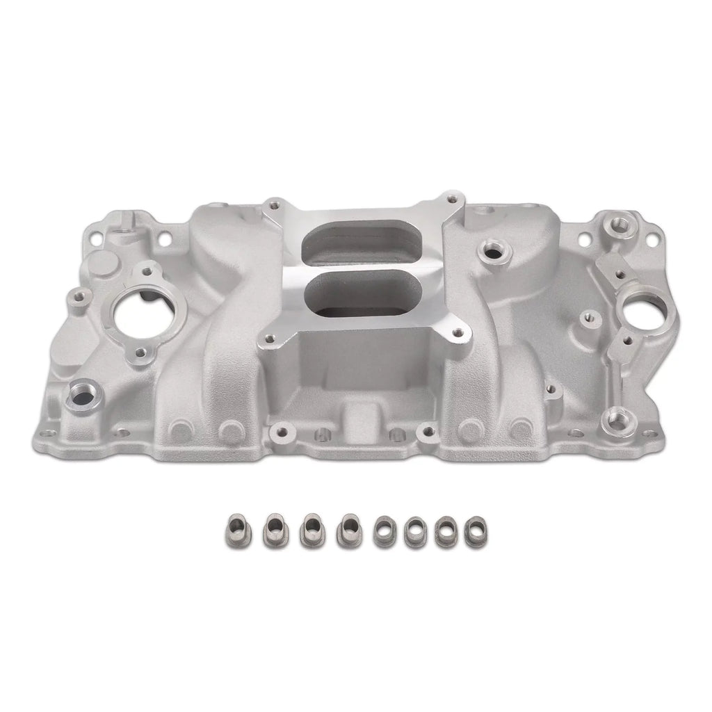 400 Plane Small Aluminum 350 305 Block Chevy 327 Intake Manifold FGJQEFG SBC Dual 1957-1986