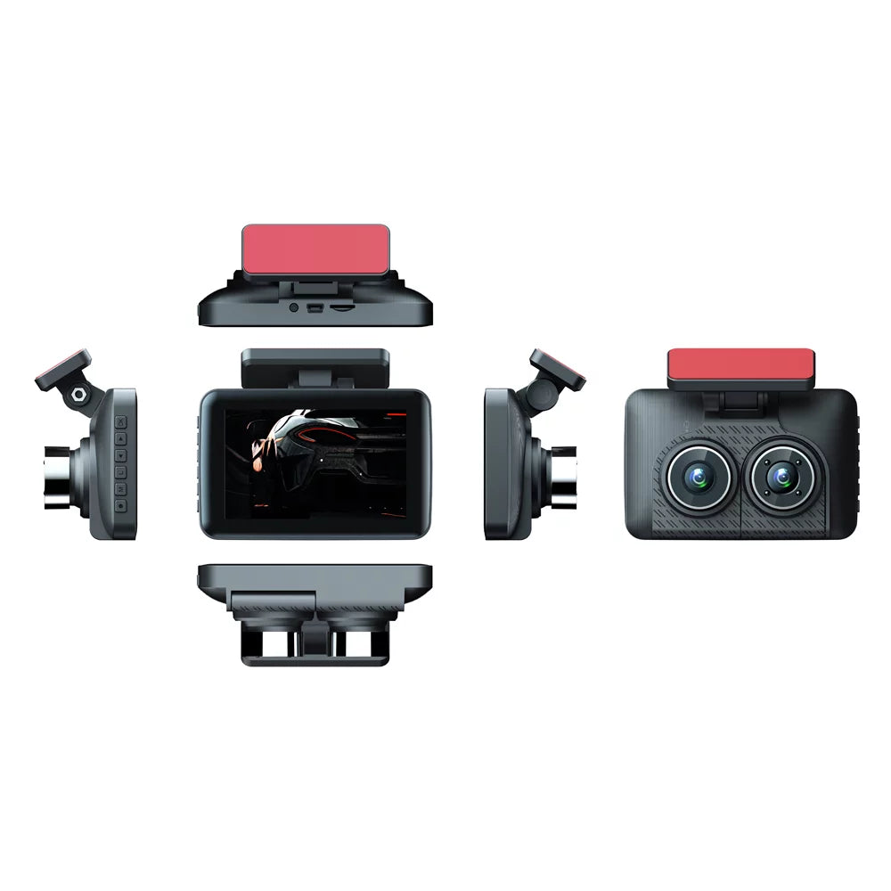 Pinnaco Camcorder Cam Wide 3 Mirror Car Safety Cameras Recorder Angle Rearview Dash Driving