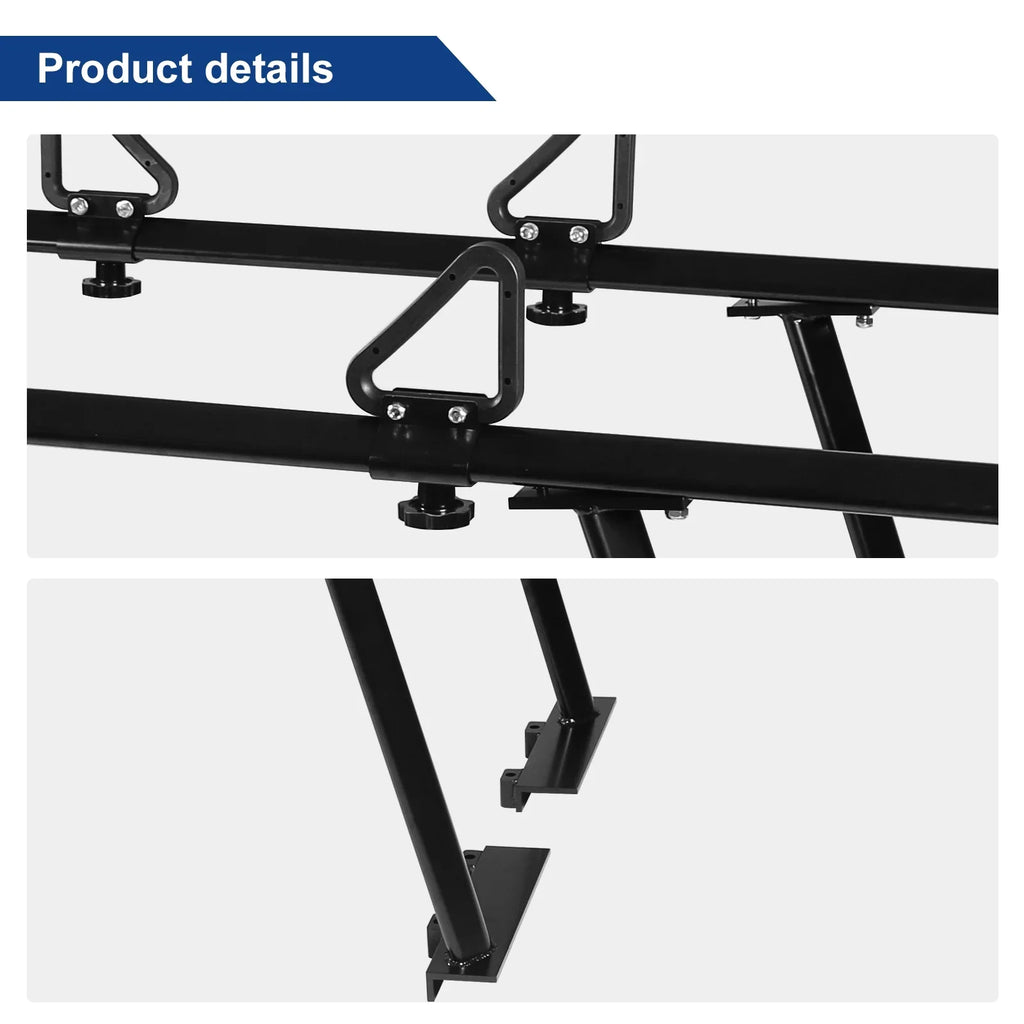 Surfboard Universal (No-Drilling Cargo 1,000lbs Truck Capacity Required) Bed Pickup BoardRoad Lumber Ladder Ladder Black Racks, Aluminum Truck for Racks Kayak