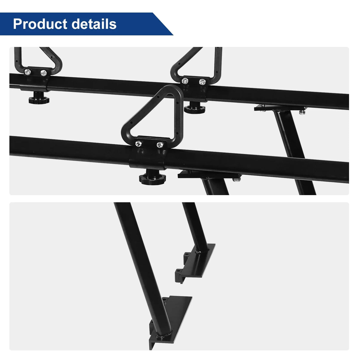 Surfboard Universal (No-Drilling Cargo 1,000lbs Truck Capacity Required) Bed Pickup BoardRoad Lumber Ladder Ladder Black Racks, Aluminum Truck for Racks Kayak