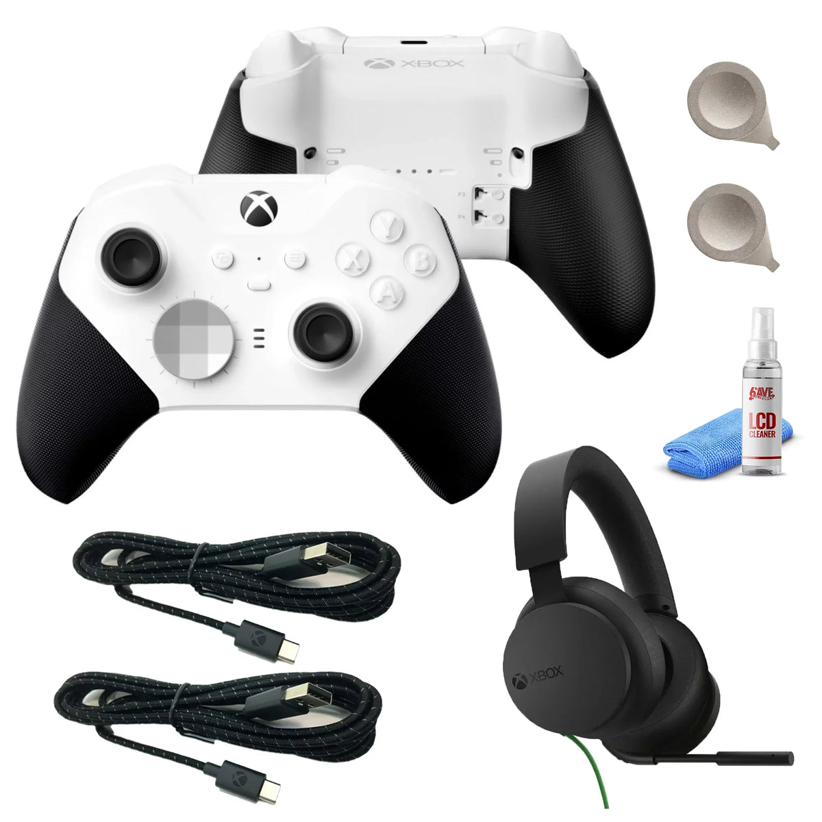 Headset Wireless with & Xbox Xbox Cleaning Kit 2 Series Elite -White Controller
