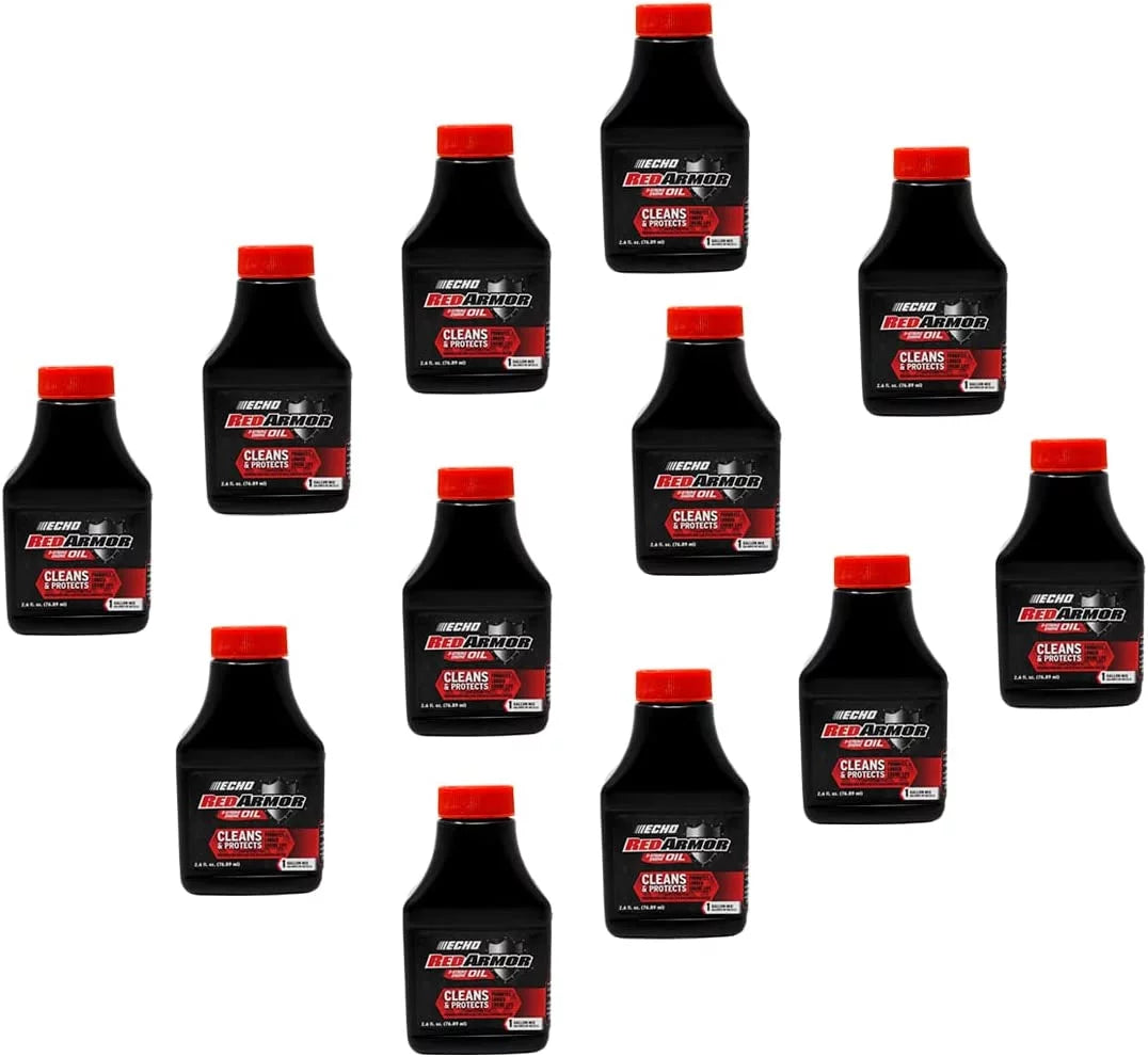 Pack Bottle of Armor 12 1 6550001S-12PK Gallon Mix Oil for oz Engine 2.6 2-Stroke Red 50:1 Echo