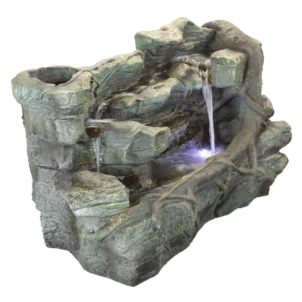 Cascading Staggered Garden Canyon Toscano Design Rock Fountain