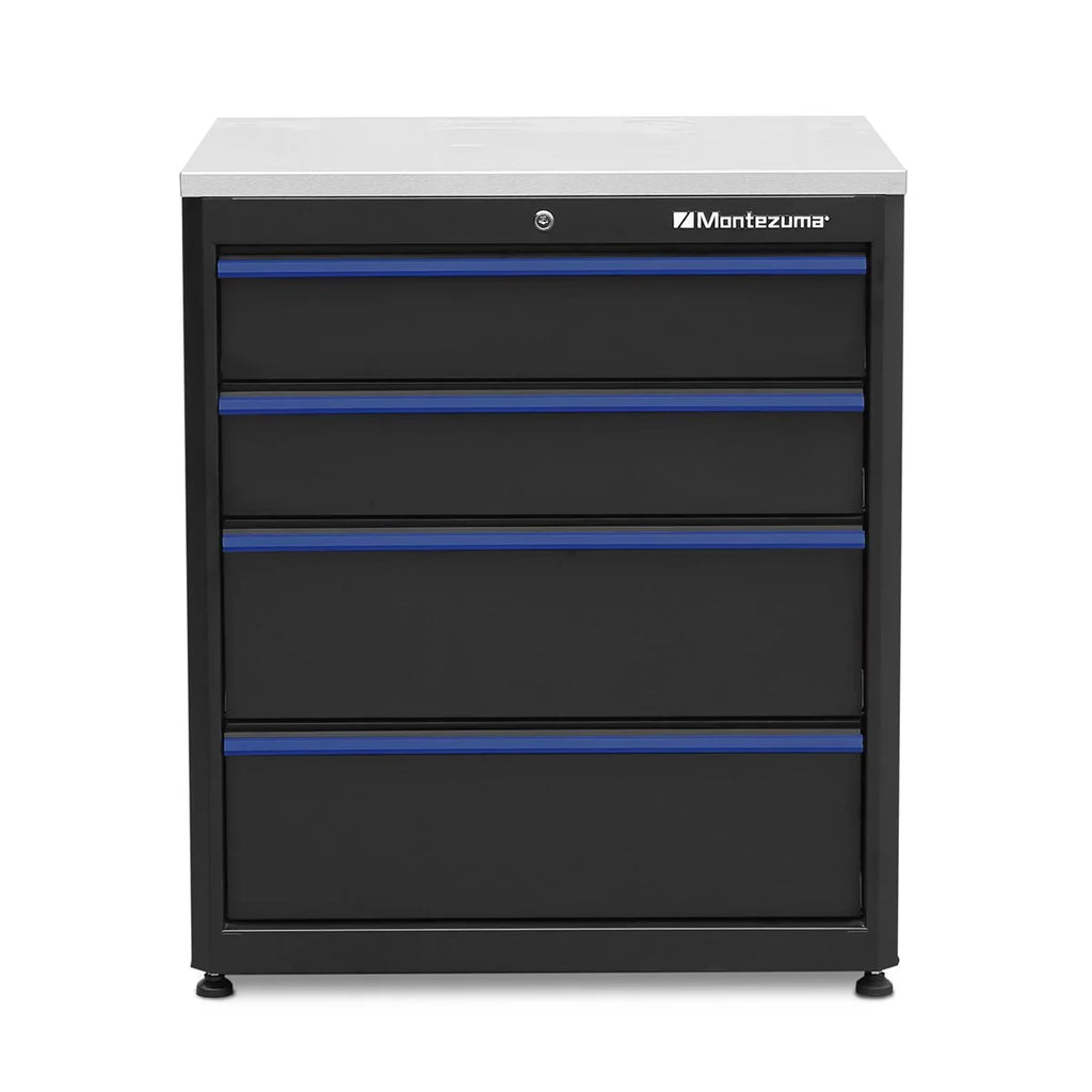 Garage System 24" Tool Locking Storage Workbench, 30.5 Black x Montezuma
