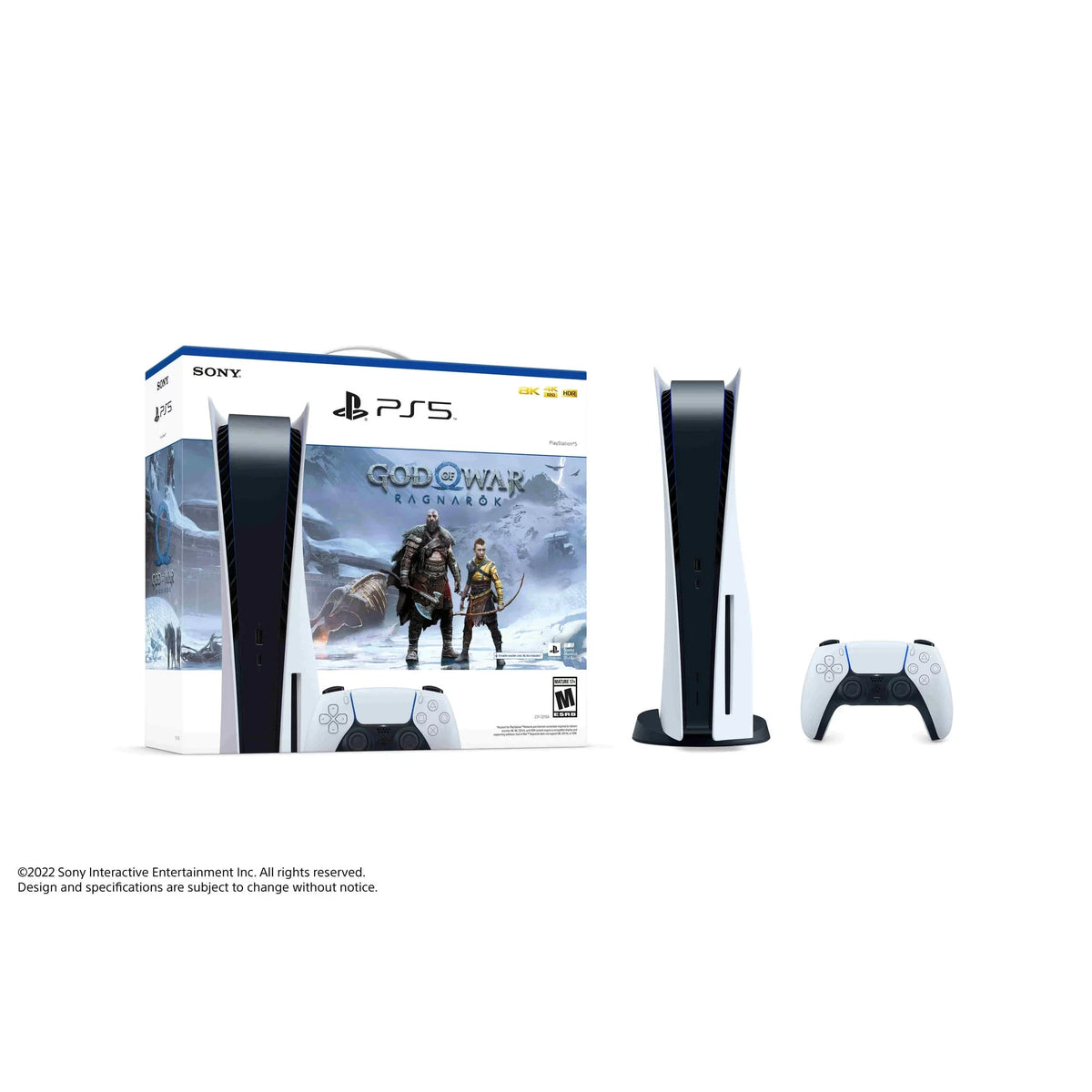 / War Disc 2022 Bundle Gaming Silicone Console Version PlayStation_PS5 God with Newest Skin Controller of Cover Ragnark
