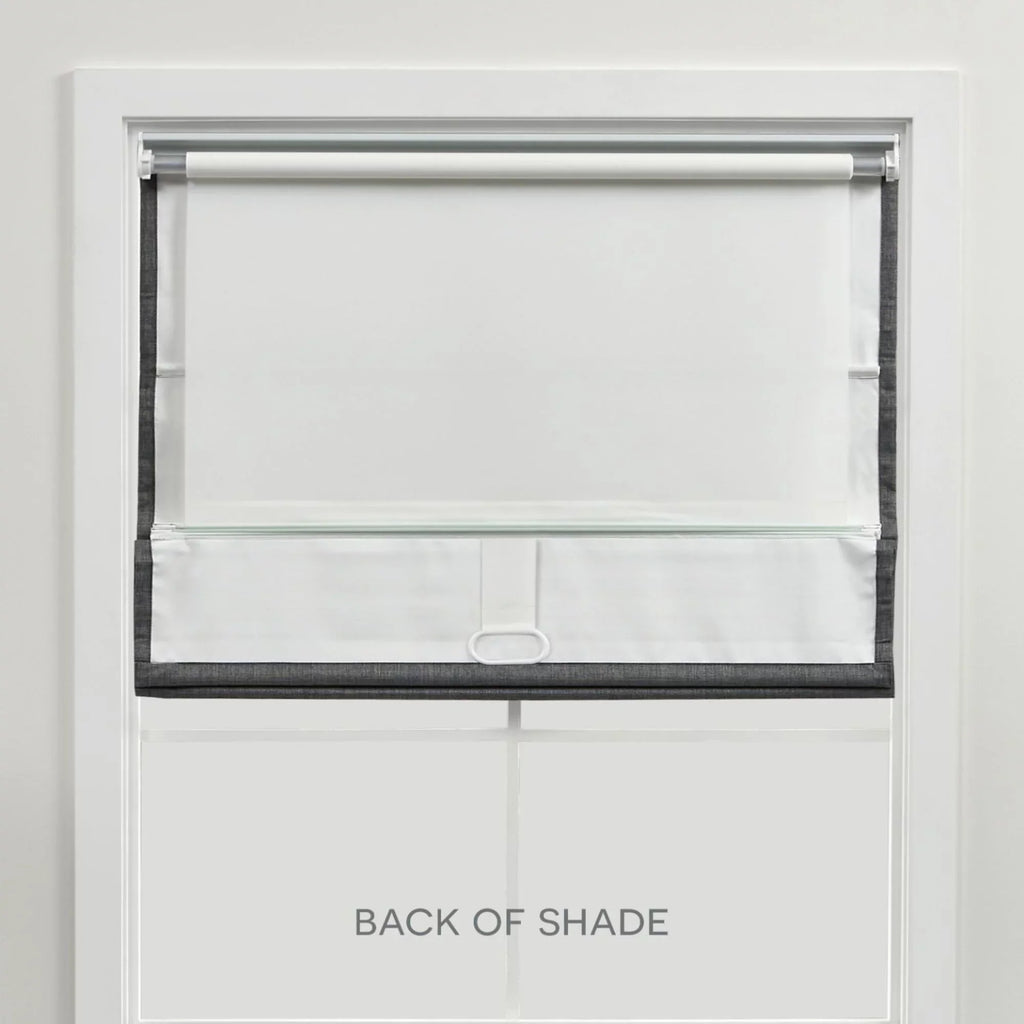 Exclusive 34"x64", Shade, Total Blackout Silver Roman Esme Home