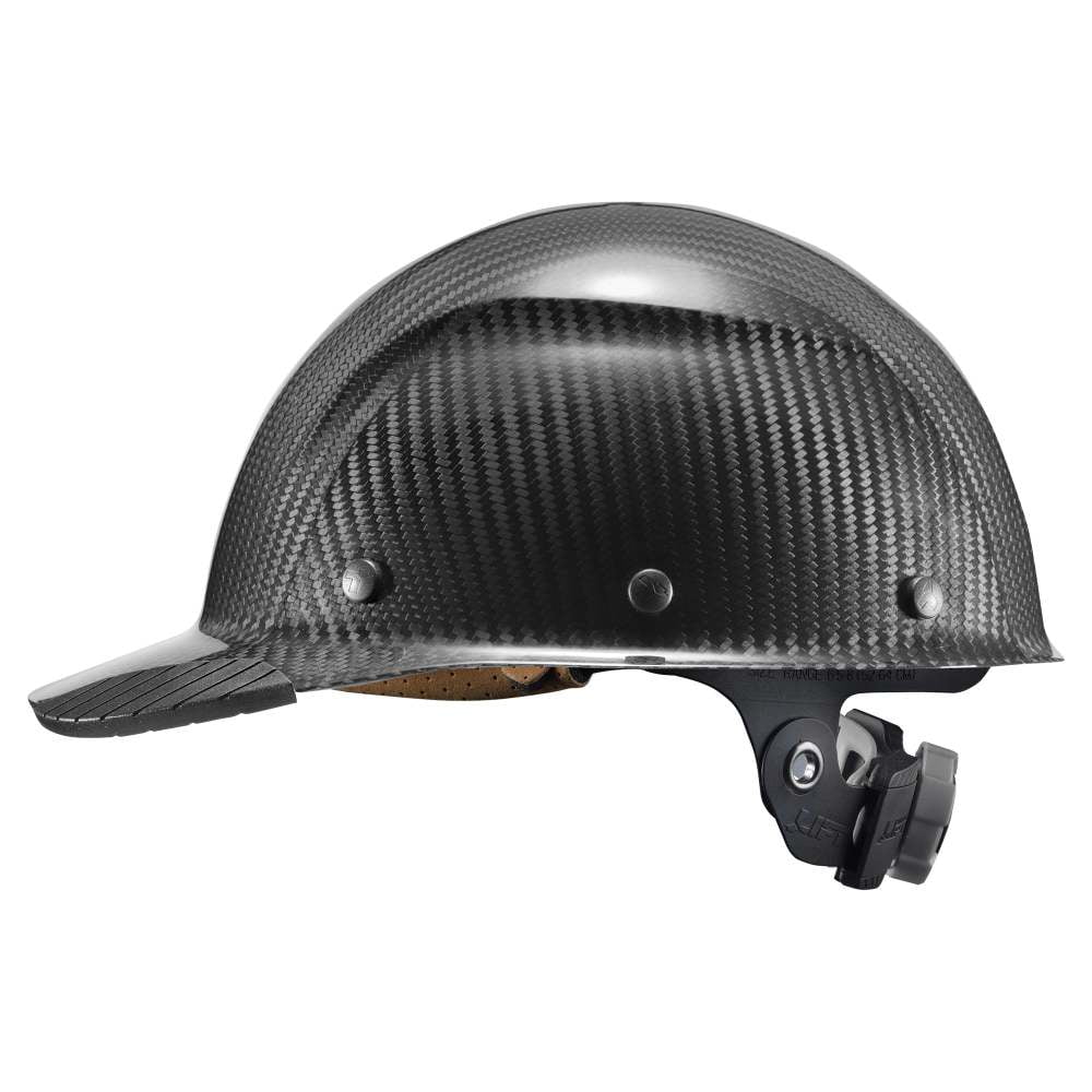 Dax Black Carbon Gloss Style Hat Fiber Cap Lift Safety Hard