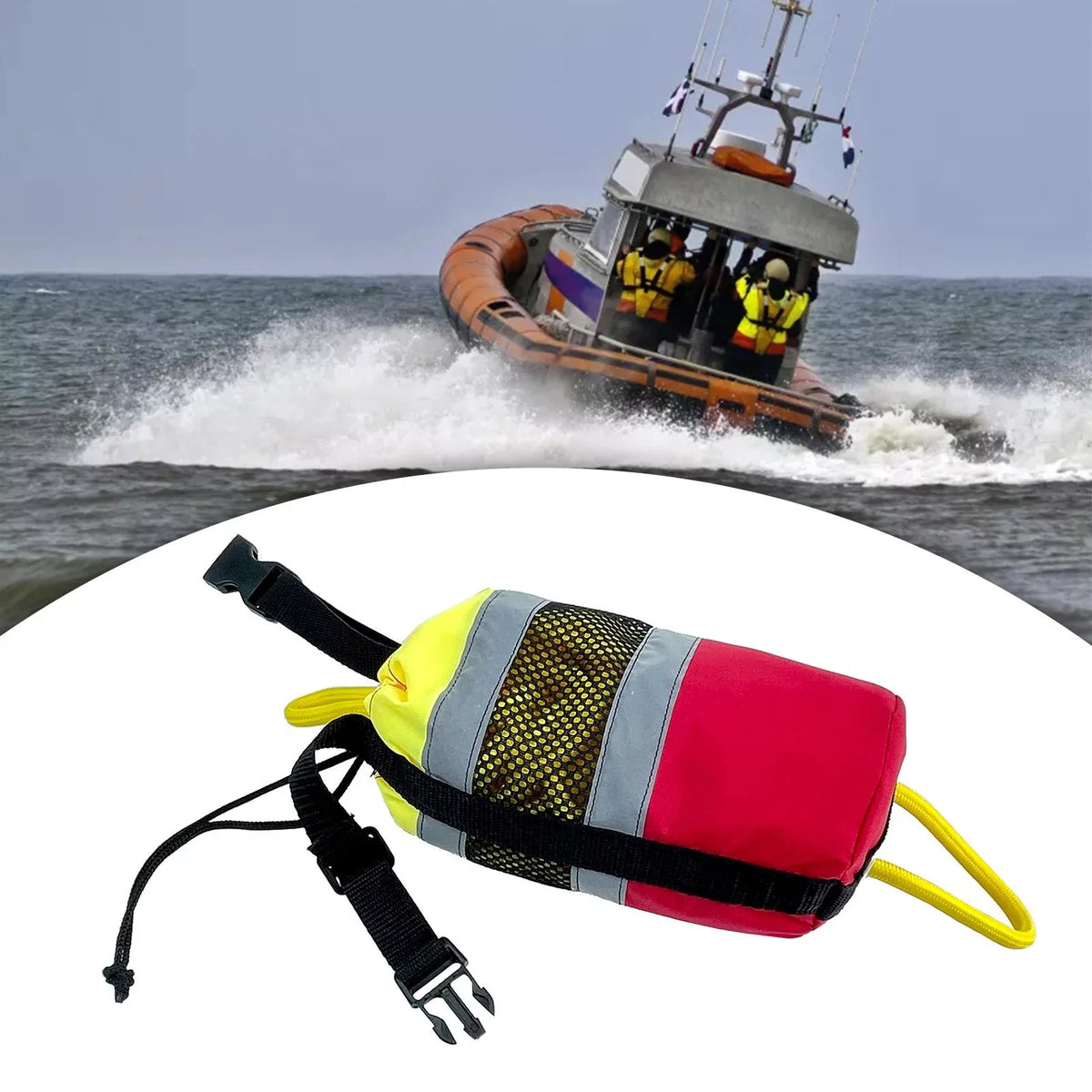 Sports Device 21M Throw Rope Kayak Bag Fishing Boater's Water Throw Bag for Throwable Reflective Flotation Portable Rafting Throw