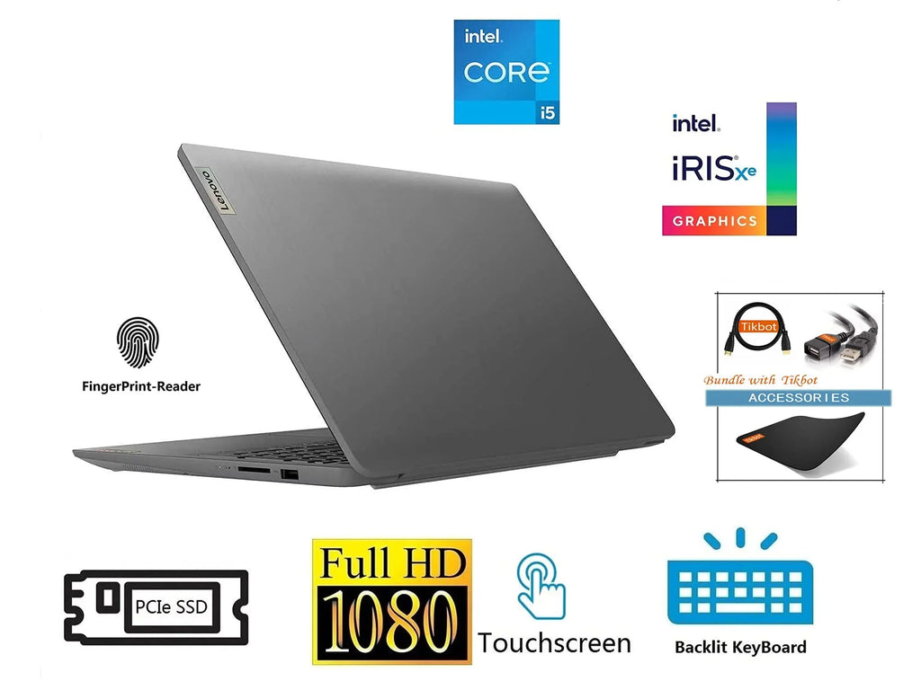 Iris 1TB Laptop, Fingerprint, 2021 Camera, IdeaPad Display, RAM IPS Xe Touchscreen 3 FHD Graphics, 15.6" SSD) PCIe w/Accessories 6, (>i7-1065G7), Type-C, Wi-Fi | (36GB i5-1135G7 Lenovo