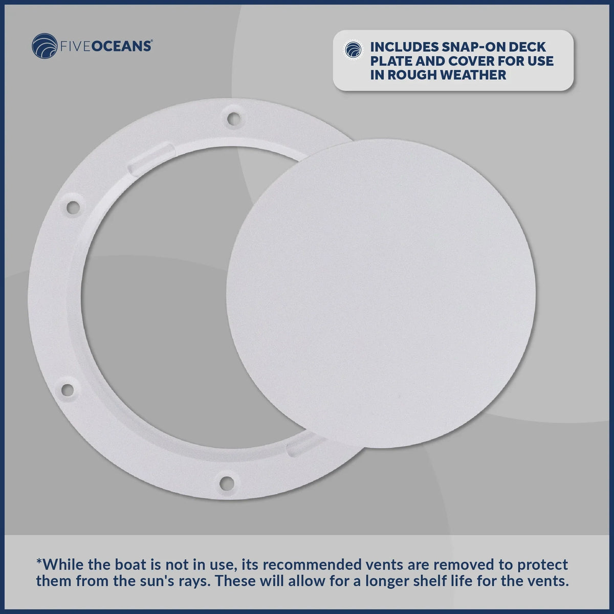 Cover, or for PVC, Cabin Air FO88-M2 Deck Snap-On Pack 2 - Cowl and and Intake Plate Oceans with Profile Vent Interior, Ventilation Low Red Five UV-Resistant 3-Inch Flexible