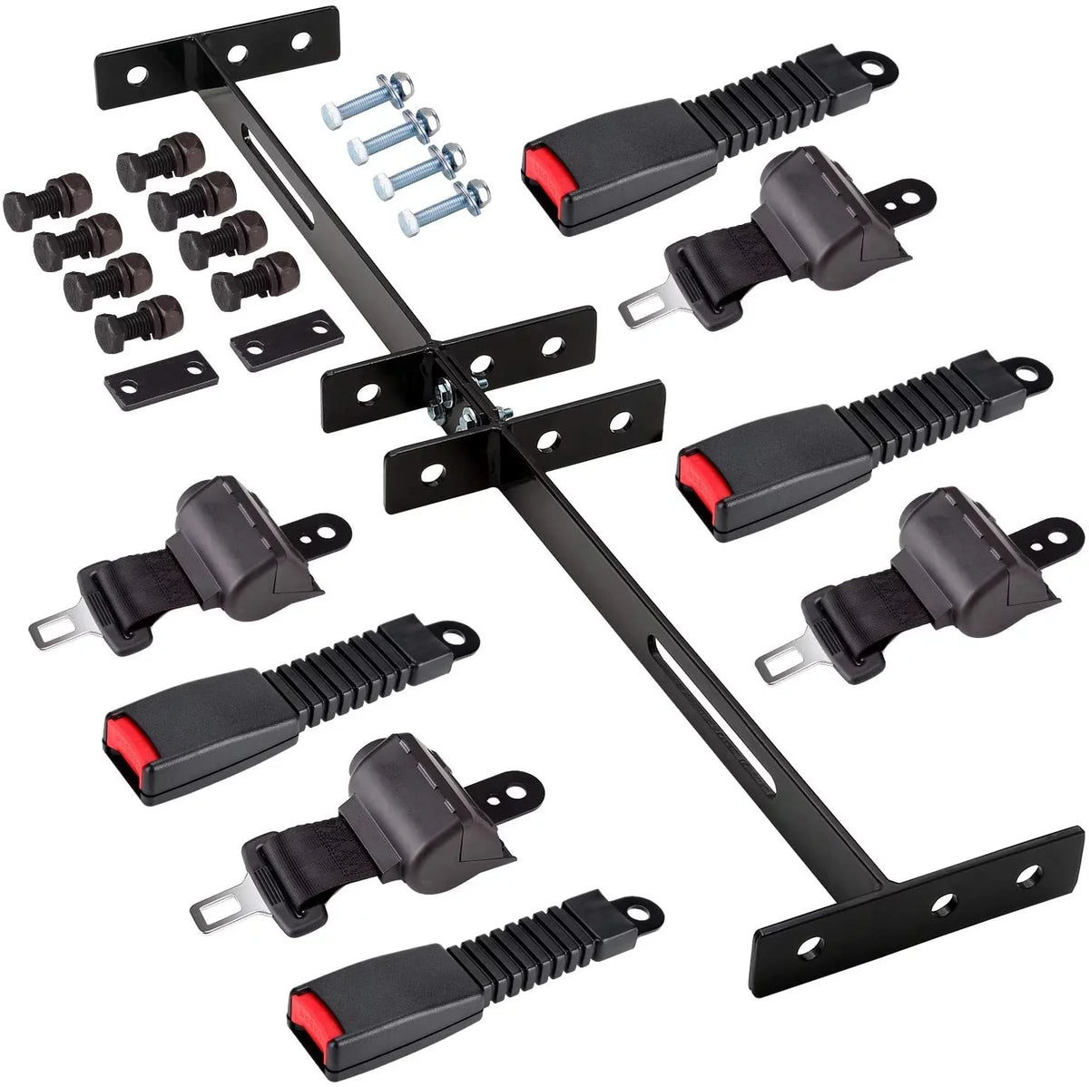 Kit Car 10L0L Seater 4 Seat for Belts Bracket & Golf EZGO Cart, Black Cart Yamaha Club