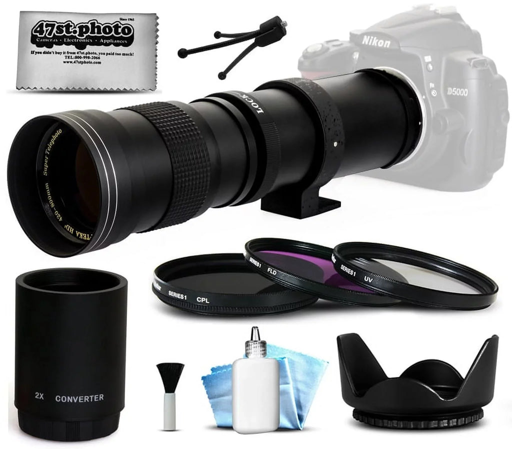 Mark 5D for Canon II Telephoto HD 6D 3 EOS f8.3 II Lens Bundle 420mm-1600mm 2 7D