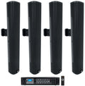 JBL Speakers+Amp Column Commercial Mount Black COL600-BK Array 70V Wall 24" (4)