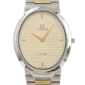 Swiss Omega (Fair) OMEGA Boys Silver/Gold Watch Silver Made Steel Pre-Owned Quartz Dial Stainless De Ville