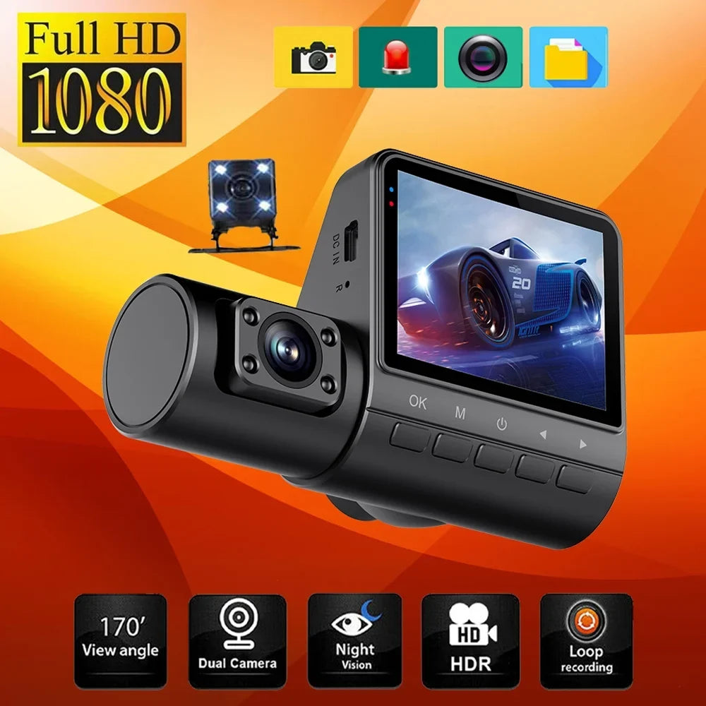 Rearview Car Car Auto Safety Walmeck Car WDR Video Car Car ty Clear HDR Dash Cam Cameras Rearview Dash Auto 2in Car 170°Wide Auto Camera Camera Dash Camera,Clear 3 Cameras QISUO Cam 2in Video Mirror