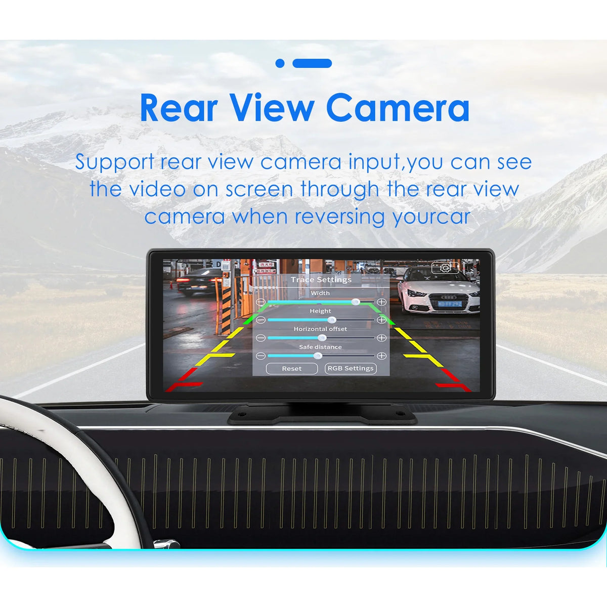 Apple Radio Unit Touchscreen Bluetooth 10.26" Auto Head Navigation Adjustable Mirror Link GPS FM Car Stereo Player 360° Carplay Android