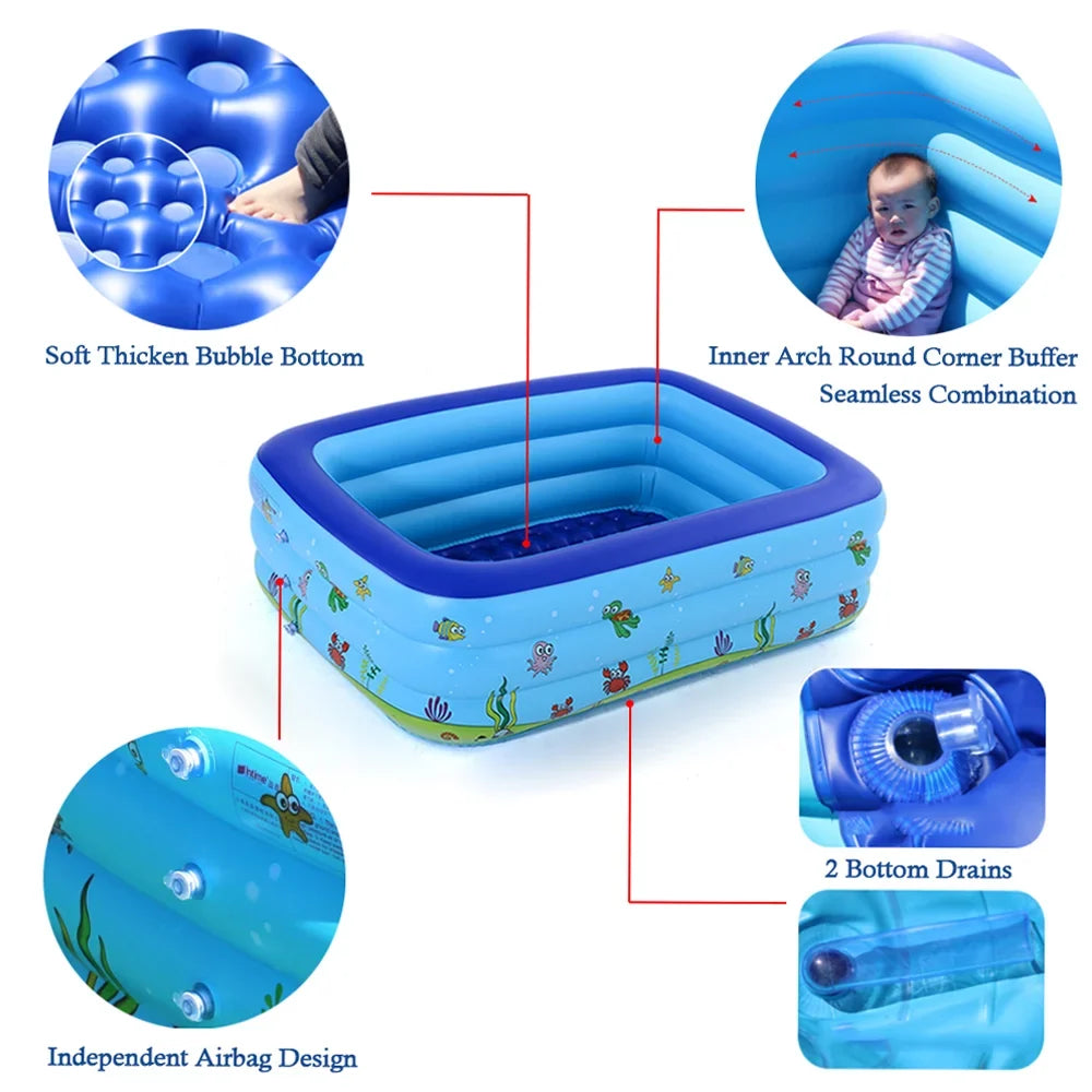 Swimming Bathtub Portable Kid Inflatable Pool Swimming Pool Basin