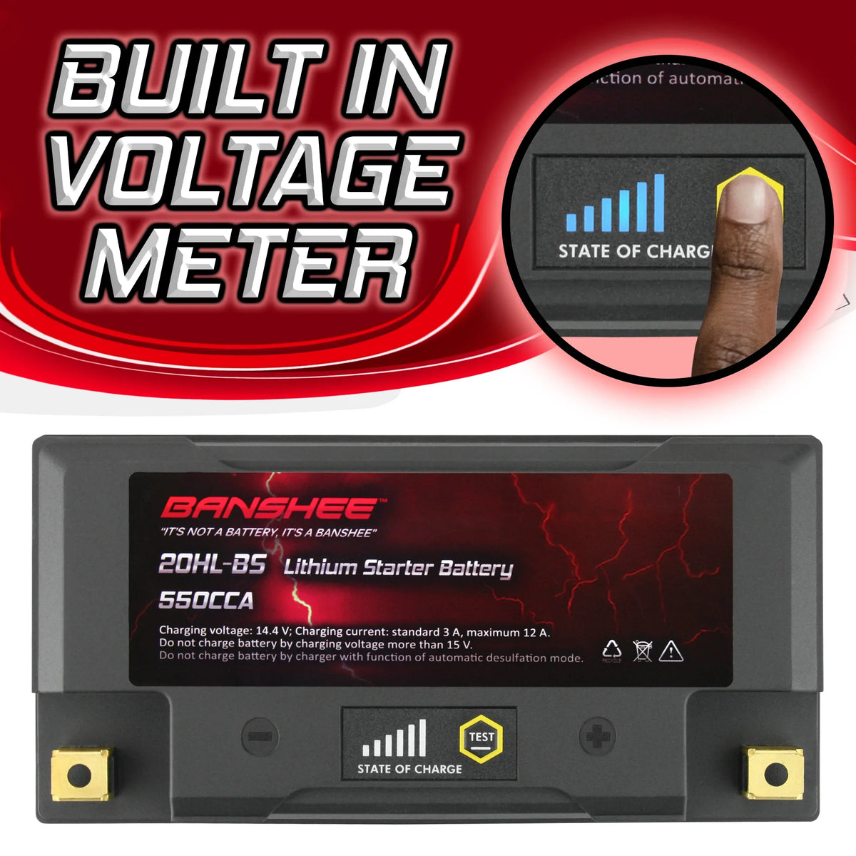 2002 American Iron with LiFePO4 Banshee Battery 2001 Compatible to Motorsports Ranger YTX20L-BS Horse