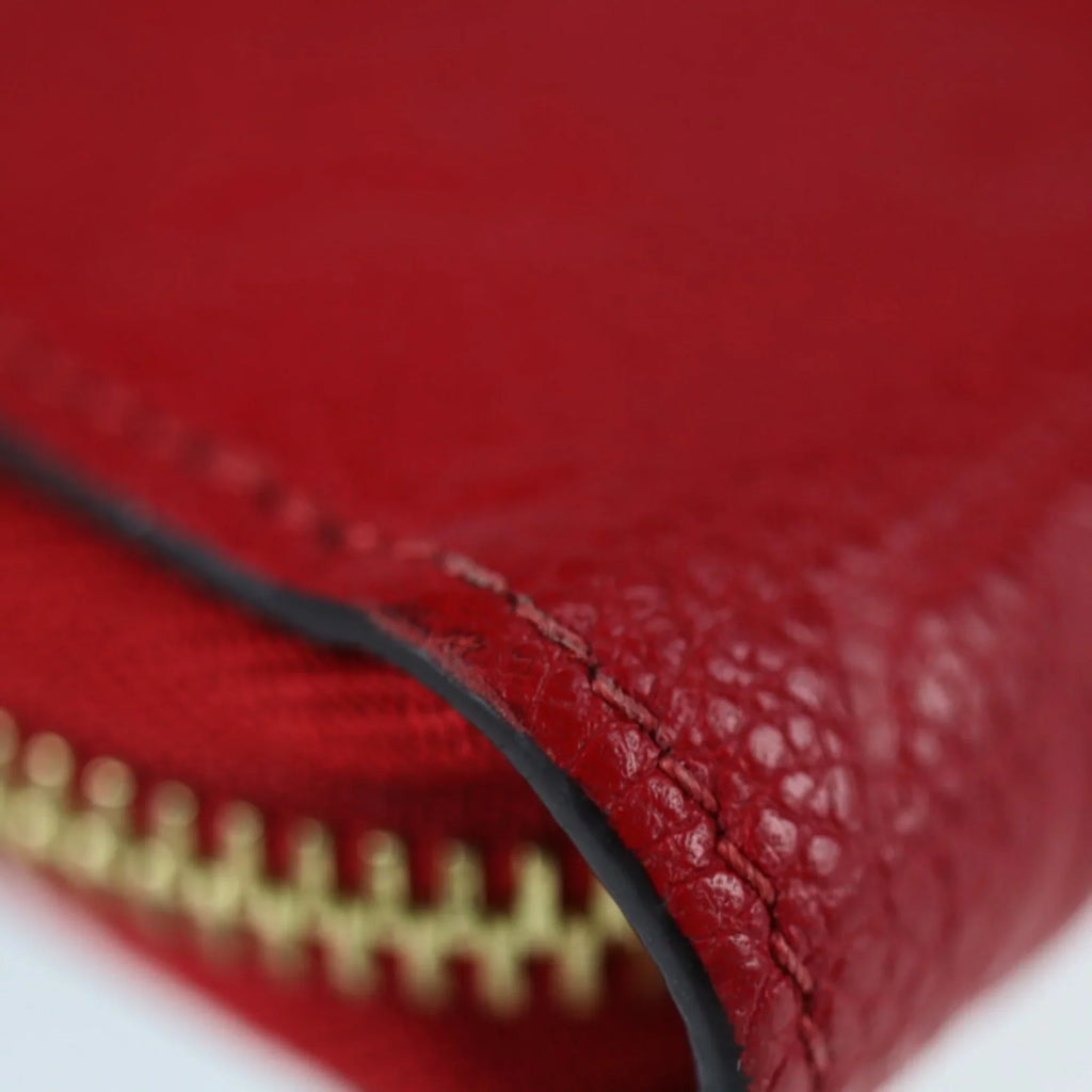 Monogram Implant Vuitton Round Zippy Louis Pre-Owned Around Cerise Zipper LOUIS M60737 Wallet Long Zip (Good) VUITTON