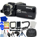 Bundle Video Ultra Camcorder with Camera LED Light Vlog HD 42MP 4K Ultimaxx