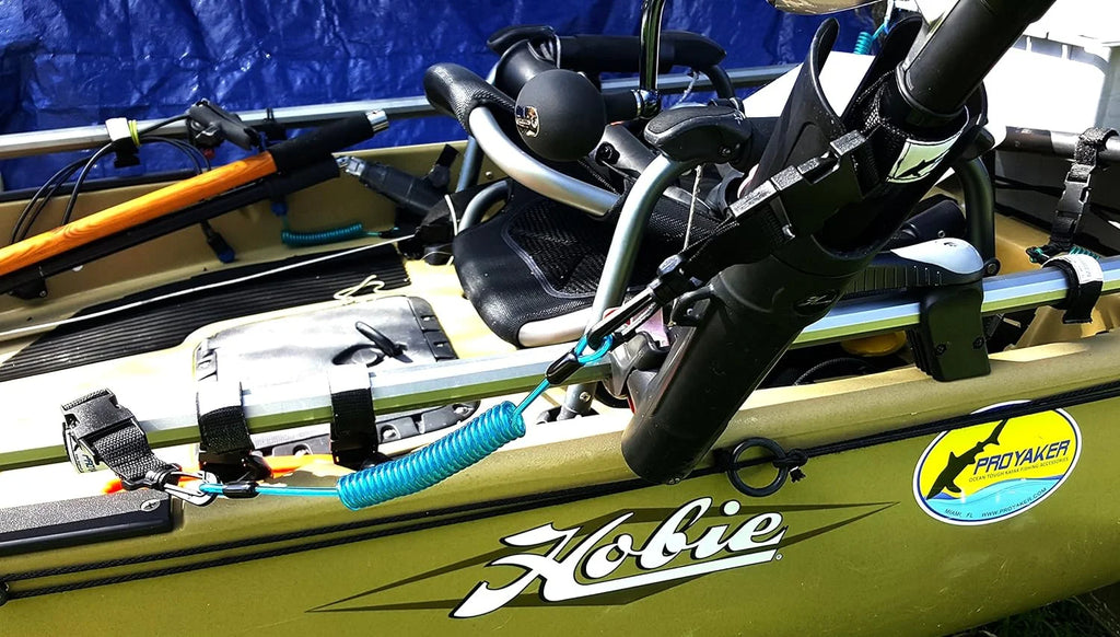 Fishing H-Rail or Dual or Boat Paddle Pole Strap, PROYAKER Hobie Rails for Stakeout Rod,