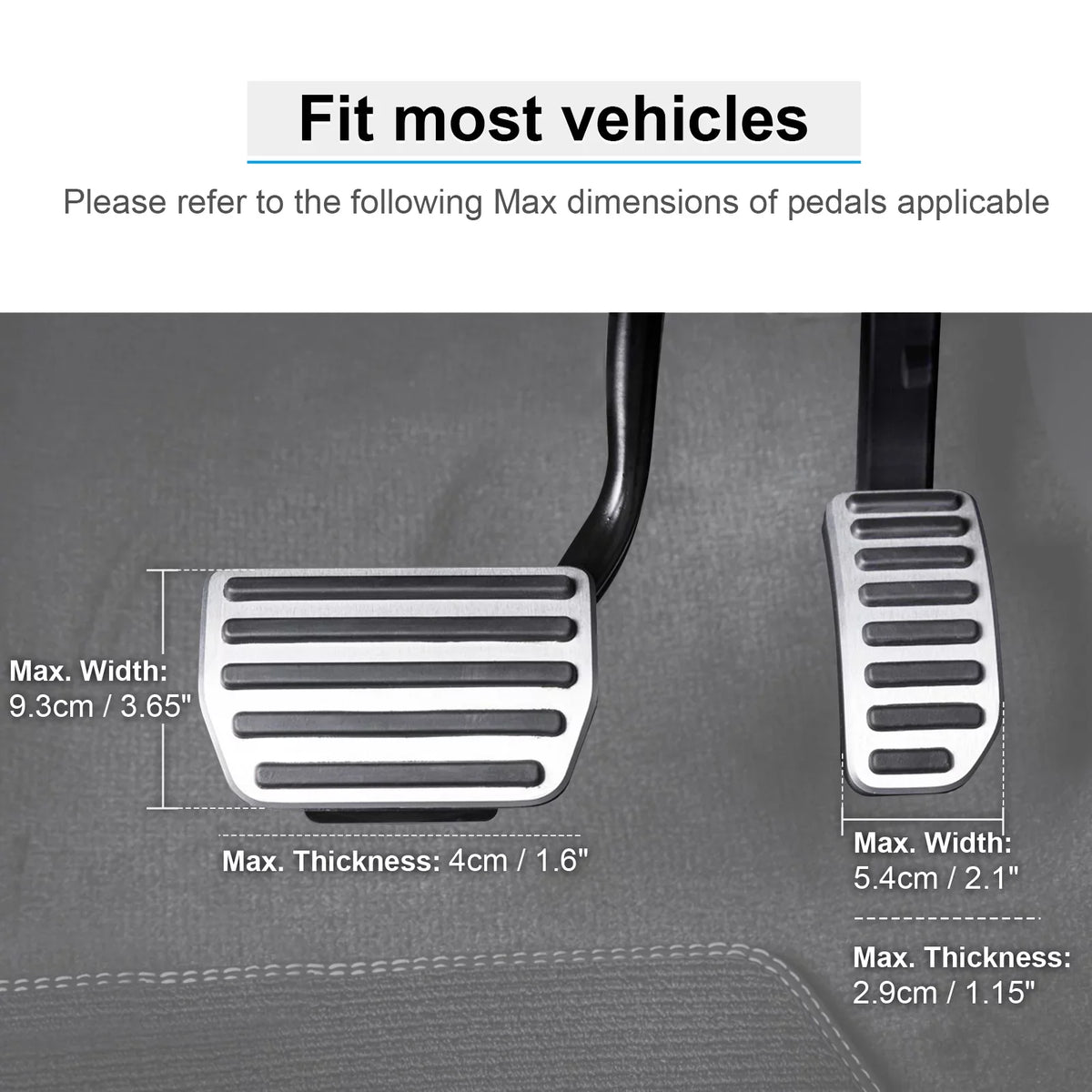 Adjustable Driving Short and People Pedal Black for Drivers Cars Brake Angle, Length Gas Extenders and DriFeez