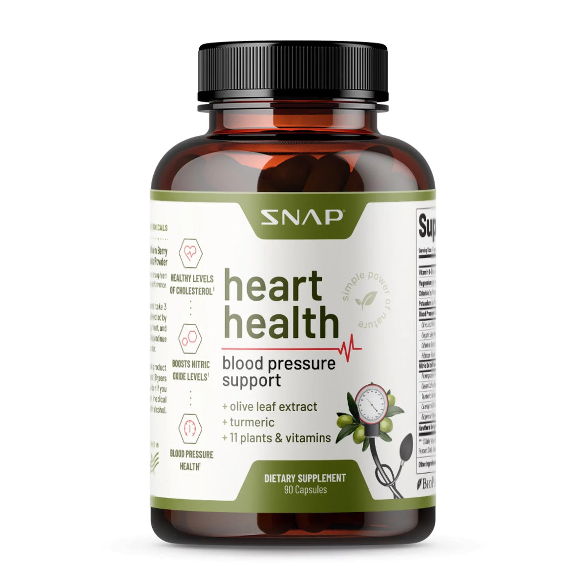 Snap + 90 60 Booster Bundle, Capsules Heart Supplement Health and Oxide Nitric Supplements