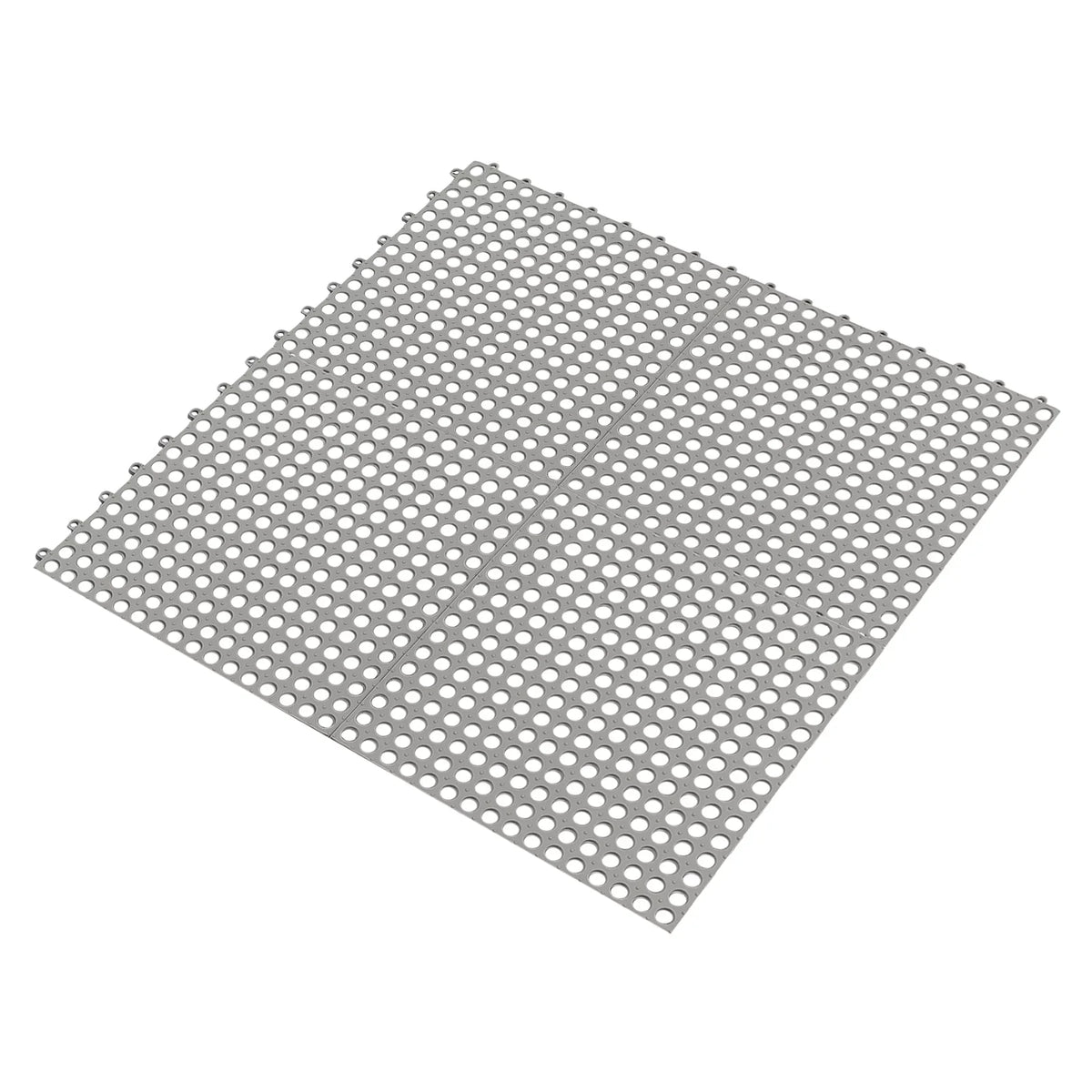 Drainage Floor PVC with Gray 24PCs Mat,Soft Bathroom, Interlocking Mat 11.8*11.8" Bath Shower for Nonslip Kitchen, Holes Pool