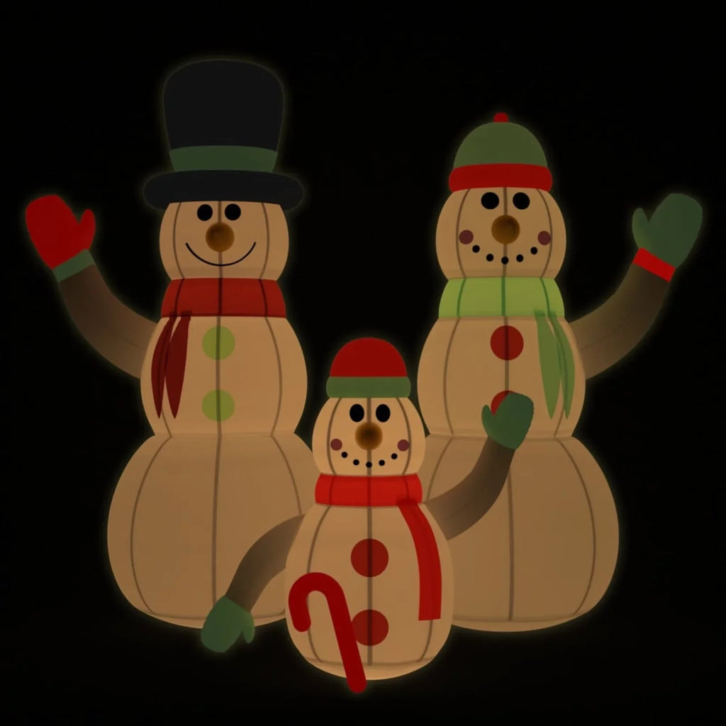 Snowman 12 Aibecy ft Inflatable with Family LEDs