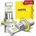 with Super Headlight Bulbs, 2024 Fan, H13 Upgraded 9008 Wireless LED 800% Bulb Bulbs, AUXITO Bright,6500K LED Headlight 2PCS H13 White 9008